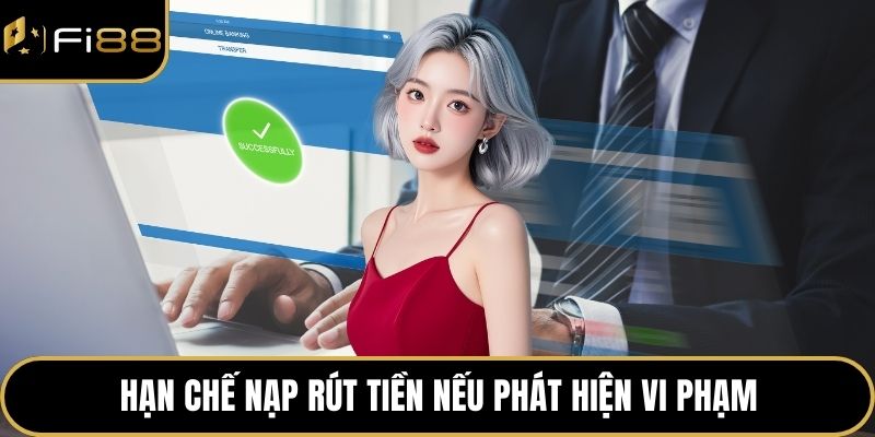 Chơi Có Trách Nhiệm 4 Hạn chế nạp rút tiền nếu phát hiện vi phạm